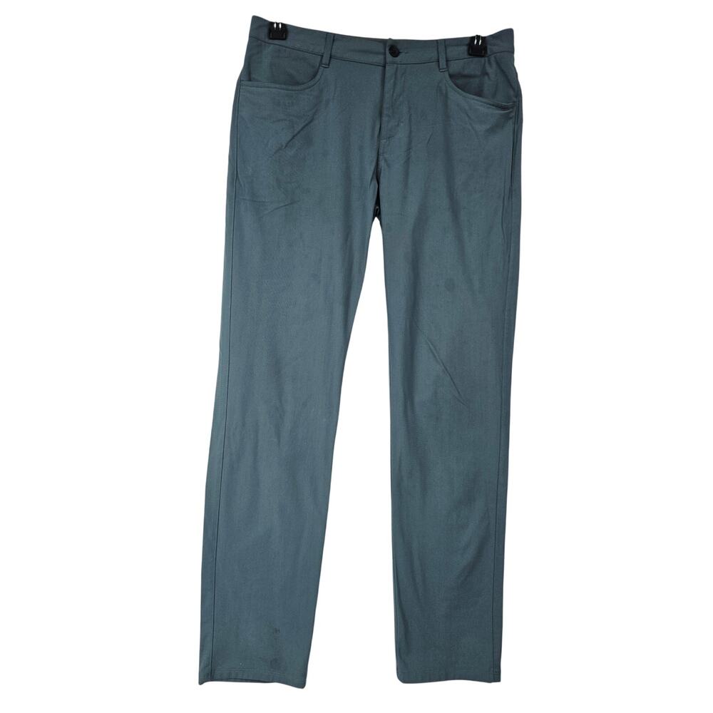 Vuori Meta Pant Athletic Slim 5 Pocket Blue Sea Golf Quiet Luxury 32 x 30 4232